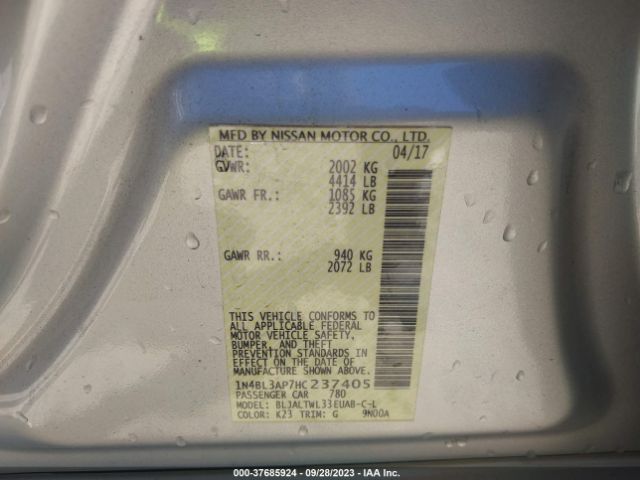 1N4BL3AP7HC237405 Nissan Altima 3.5 Sl