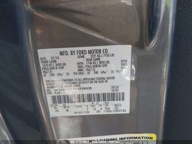 1FTFW1CFXEKF08938 Ford F-150 Xl/stx/xlt/fx2/lariat