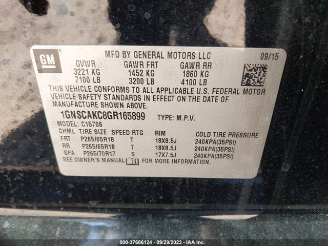 Chevrolet Tahoe Ls 2016 1GNSCAKC8GR165899 Image 9