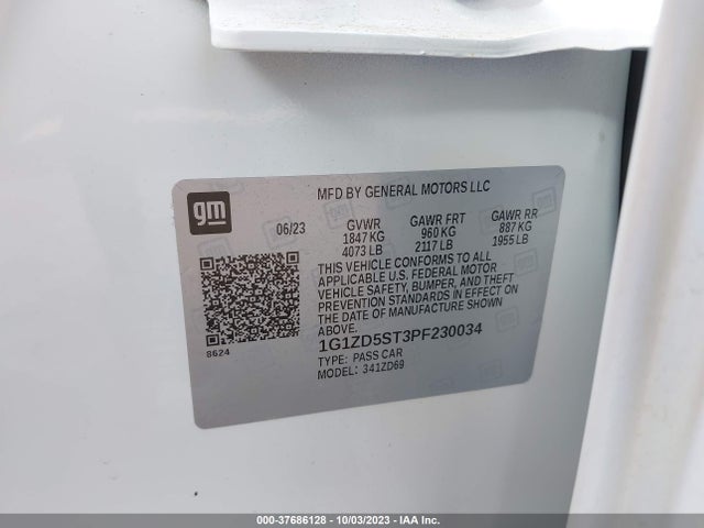 Chevrolet MALIBU LT 2023 1G1ZD5ST3PF230034 Image 9