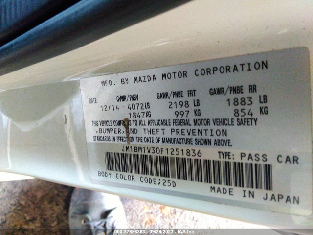 Mazda Mazda3 S Touring 2015 JM1BM1V30F1251836 Image 9