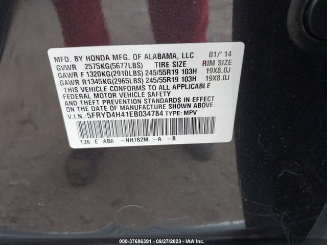 Acura Mdx Technology Package 2014 5FRYD4H41EB034784 Image 9