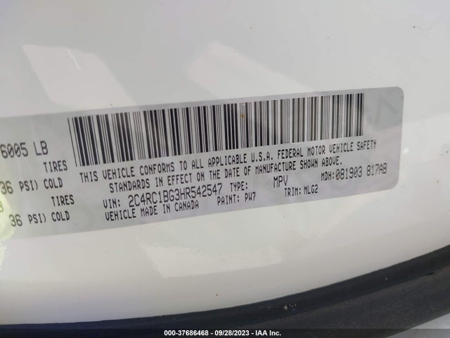2C4RC1BG3HR542547 Chrysler Pacifica Touring-l