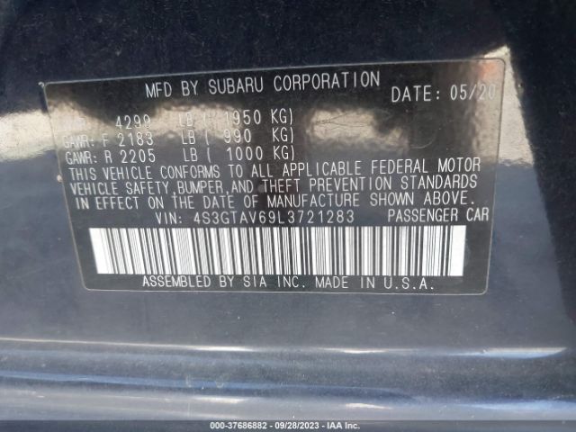 4S3GTAV69L3721283 Subaru Impreza Premium