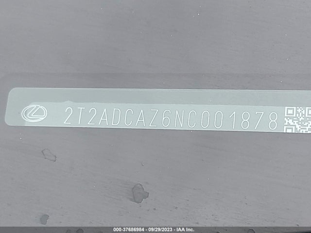 2T2ADCAZ6NC001878 Lexus Nx Nx 250