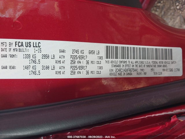 2C4RC1HGXFR675441 Chrysler Town & Country S