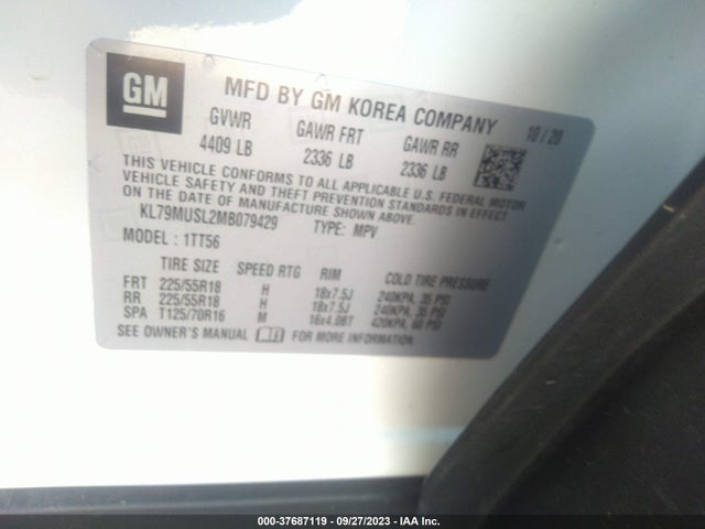 Chevrolet Trailblazer Rs 2021 KL79MUSL2MB079429 Image 9