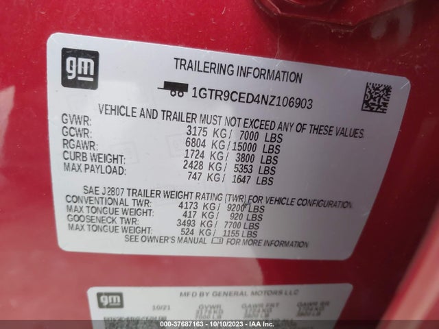 GMC Sierra 1500 Limited Elevation 2022 1GTR9CED4NZ106903 Image 9