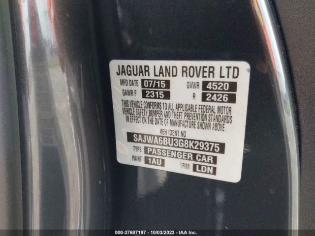 SAJWA6BU3G8K29375 Jaguar F-TYPE S