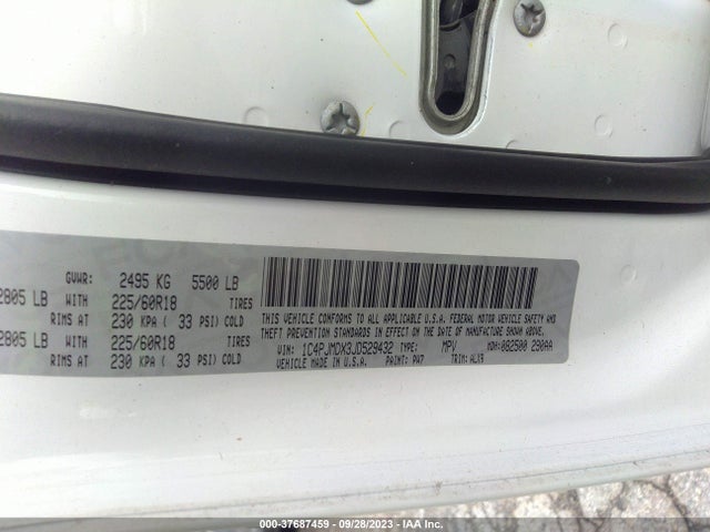 1C4PJMDX3JD529432 Jeep Cherokee Limited