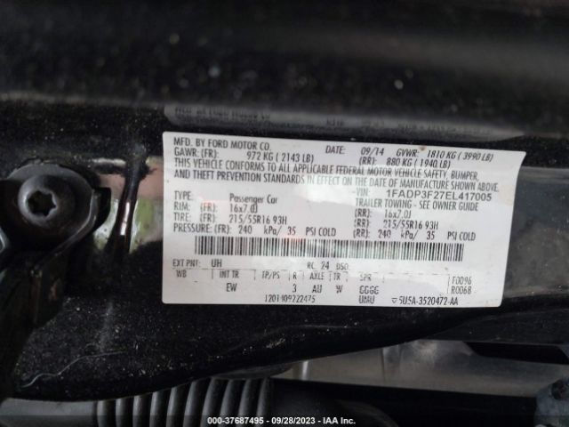1FADP3F27EL417005 Ford FOCUS SE