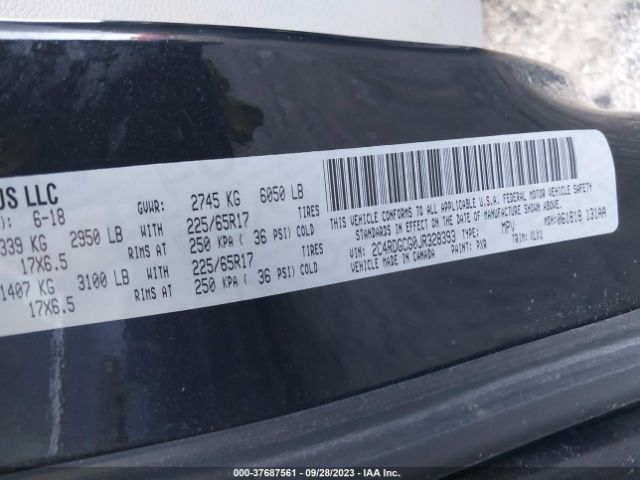 2C4RDGCG0JR328393 Dodge Grand Caravan Sxt