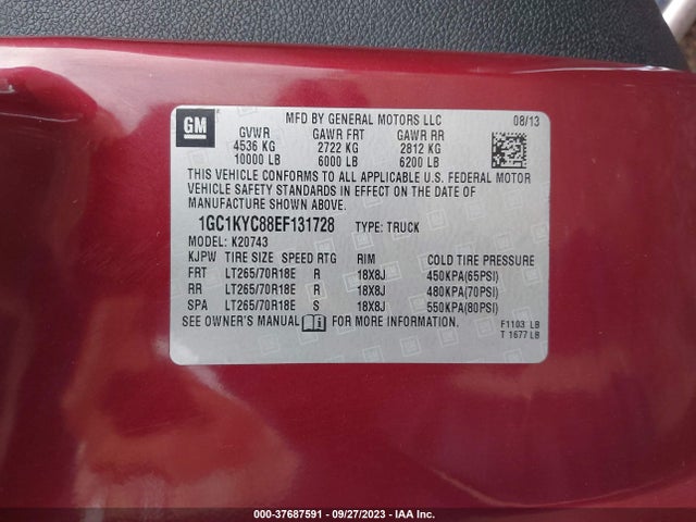 Chevrolet Silverado 2500hd Ltz 2014 1GC1KYC88EF131728 Image 9
