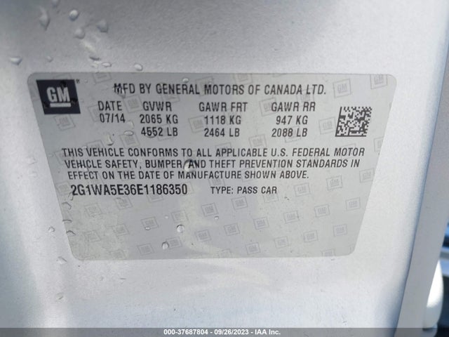 Chevrolet Impala Limited Ls 2014 2G1WA5E36E1186350 Image 11
