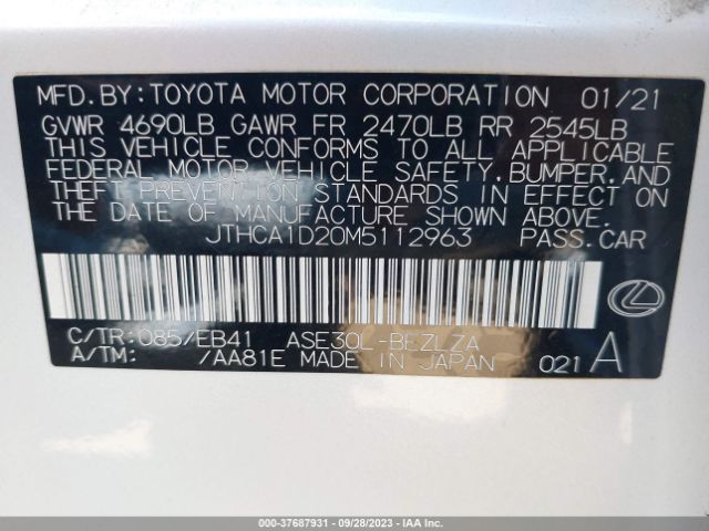 2021 LEXUS IS JTHCA1D20M5112963 Photo 8