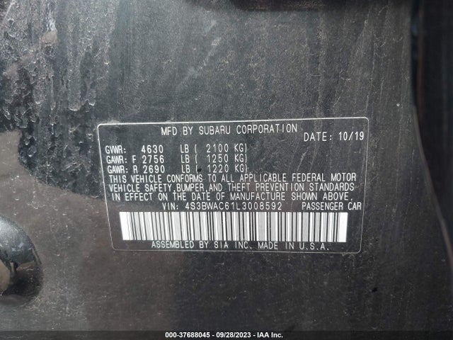 2020 SUBARU LEGACY 4S3BWAC61L3008592 Photo 8