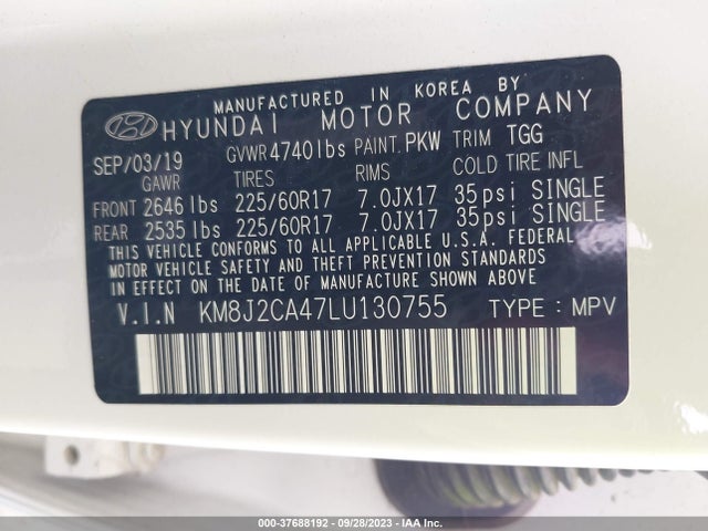 Hyundai TUCSON SE 2020 KM8J2CA47LU130755 Image 9