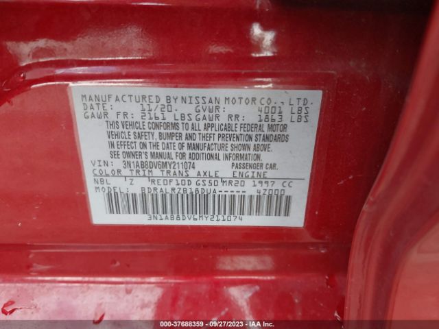3N1AB8DV6MY211074 Nissan SENTRA SR