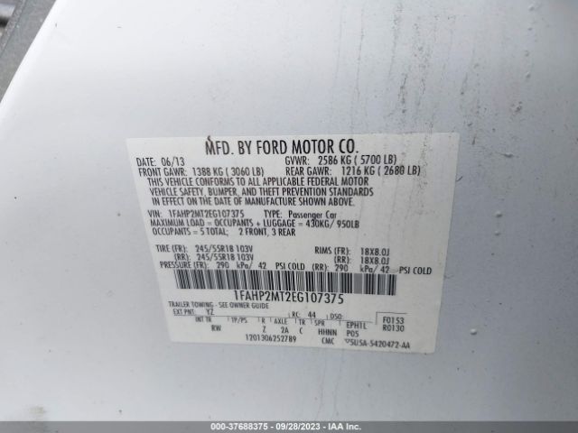 1FAHP2MT2EG107375 Ford SEDAN POLICE INTERCEPTOR