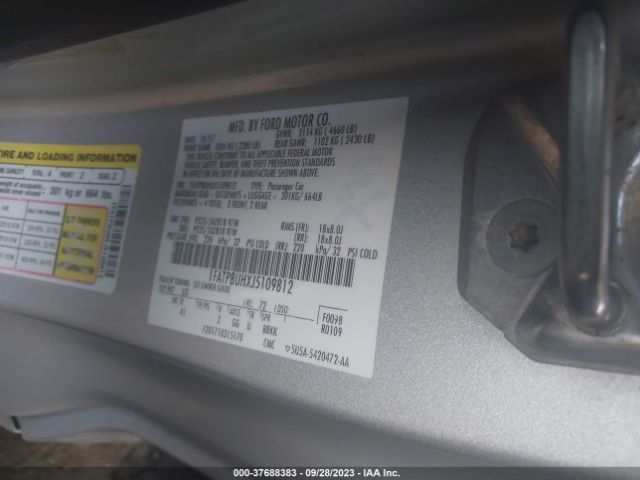 1FATP8UHXJ5109812 Ford Mustang Ecoboost