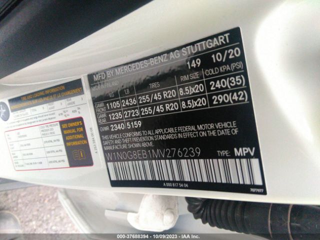 W1N0G8EB1MV276239 Mercedes-Benz Glc Glc 300