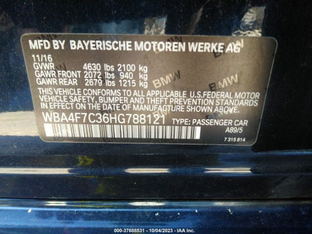 WBA4F7C36HG788121 BMW 430i Gran Coupe