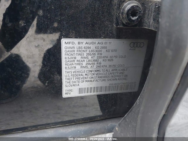 WA1AHAF74HD042435 Audi Q7 2.0t Premium