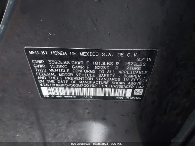 3HGGK5H56GM700152 Honda FIT LX