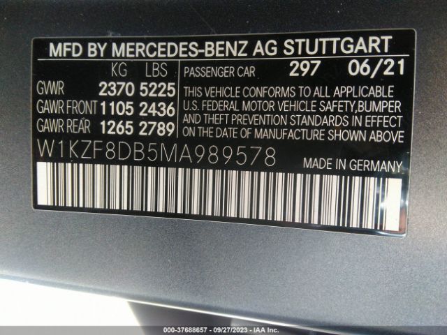W1KZF8DB5MA989578 Mercedes-Benz E-class E 350