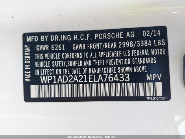 2014 PORSCHE CAYENNE WP1AD2A21ELA76433 Photo 8