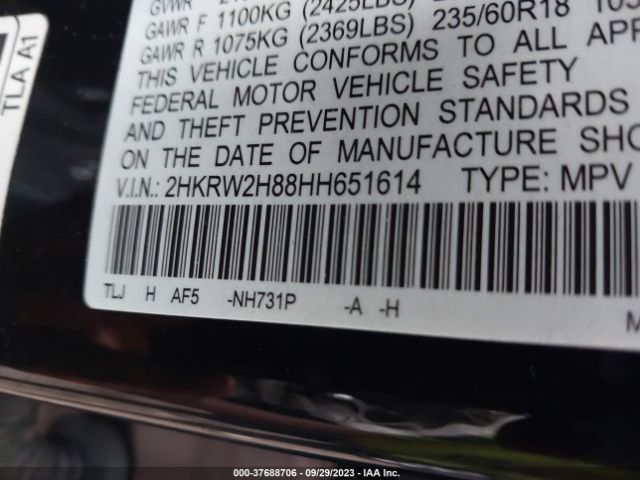 2HKRW2H88HH651614 Honda Cr-v Ex-l
