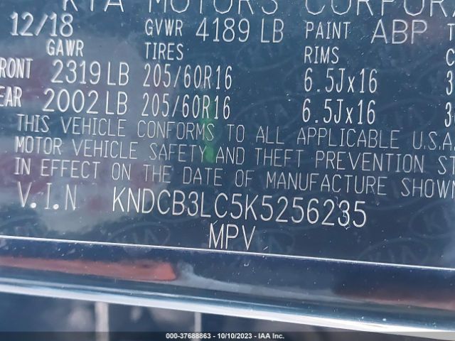 KNDCB3LC5K5256235 KIA NIRO LX