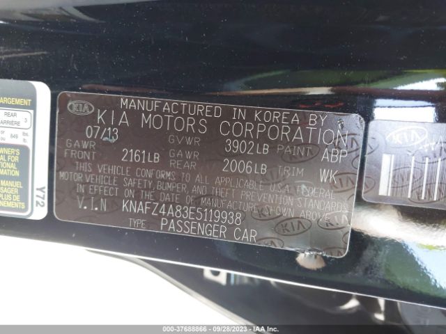 KNAFZ4A83E5119938 KIA FORTE EX