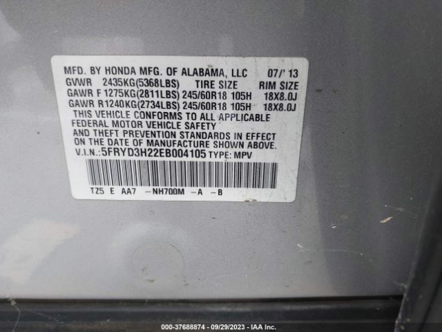 5FRYD3H22EB004105 Acura MDX