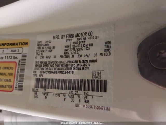 3FMCR9A69NRD24416 Ford Bronco Sport Base
