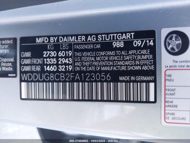 WDDUG8CB2FA123056 Mercedes-Benz S-class S 550