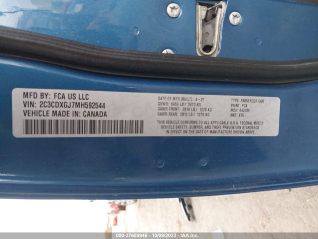 2C3CDXGJ7MH592544 Dodge Charger Scat Pack
