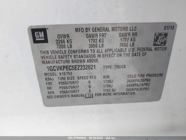 Chevrolet Silverado 1500 Work Truck 2014 1GCVKPEC5EZ232821 Image 9