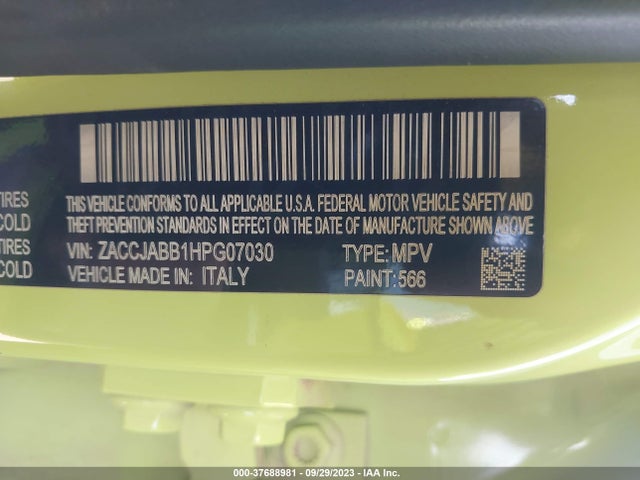 ZACCJABB1HPG07030 Jeep Renegade Altitude