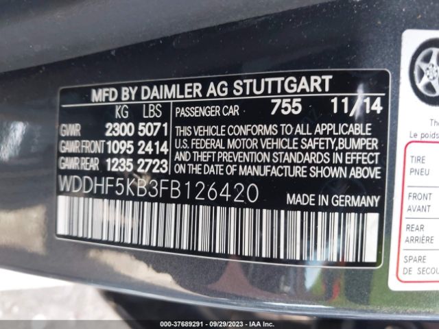 WDDHF5KB3FB126420 Mercedes-Benz E-class E 350