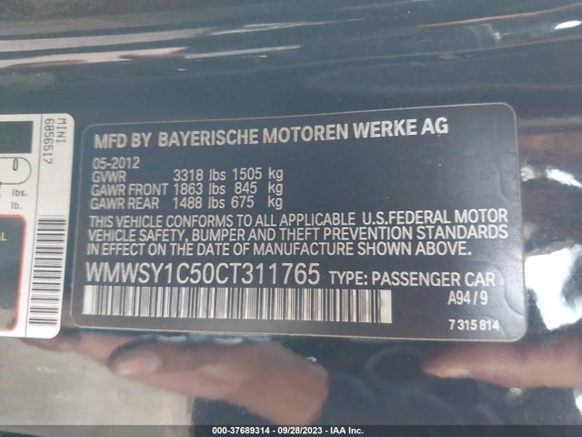 2012 MINI COOPER ROADSTER WMWSY1C50CT311765 Photo 8
