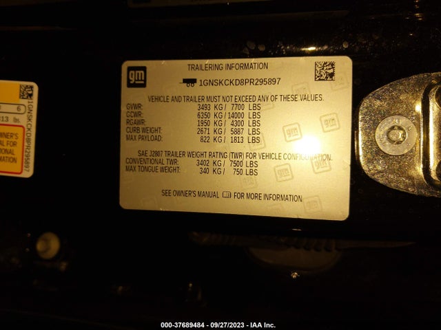 Chevrolet Suburban Lt 2023 1GNSKCKD8PR295897 Image 9