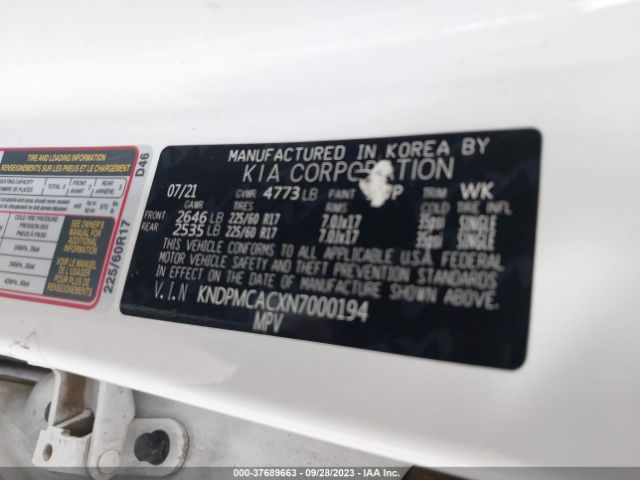 KNDPMCACXN7000194 KIA Sportage Lx