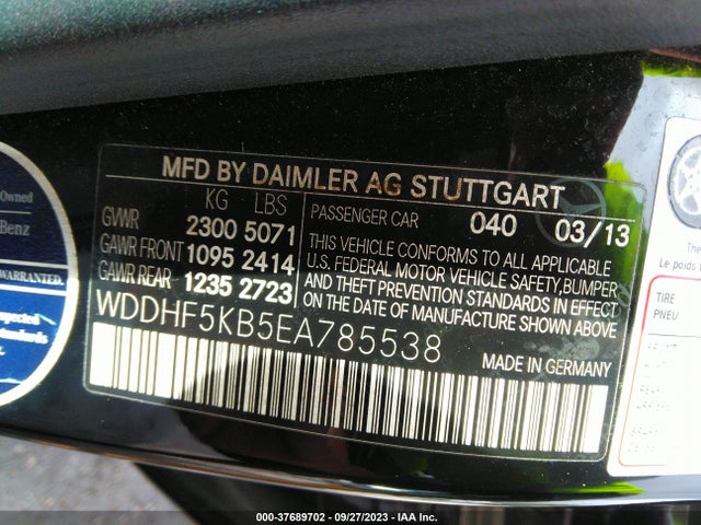 Mercedes-Benz E-class E 350 2014 WDDHF5KB5EA785538 Image 9