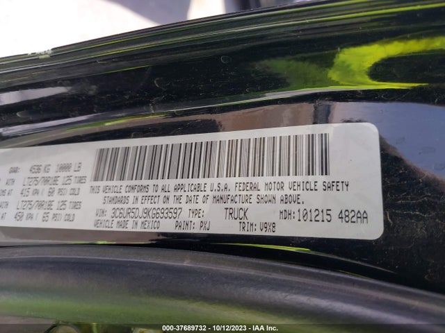 3C6UR5DJ9KG693597 RAM 2500 Big Horn