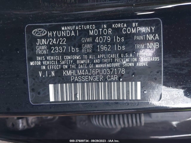 Hyundai Elantra Hybrid Blue 2023 KMHLM4AJ6PU037178 Image 16