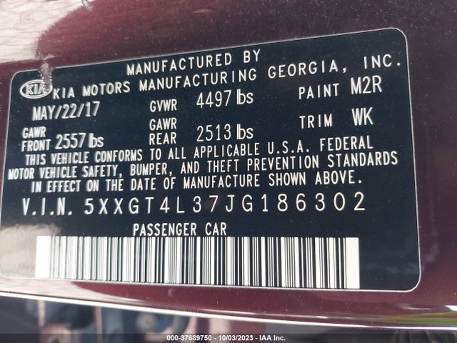 KIA Optima Lx 2018 5XXGT4L37JG186302 Image 9