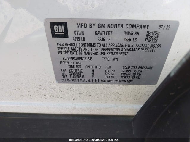 Chevrolet Trailblazer Lt 2023 KL79MPSL6PB021345 Image 9
