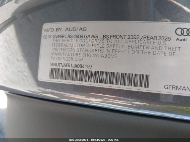 2018 AUDI A5 WAUTNAF51JA084197 Photo 8