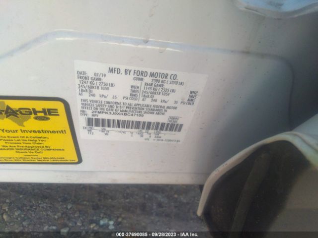 2FMPK3J9XKBC47109 Ford EDGE SEL